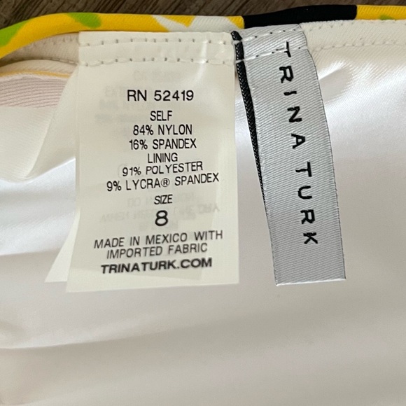 Trina Turk Colorful Geometric Gold Ring Bikini Set Size 8 NWT Resort Swim Beach - Picture 12 of 13
